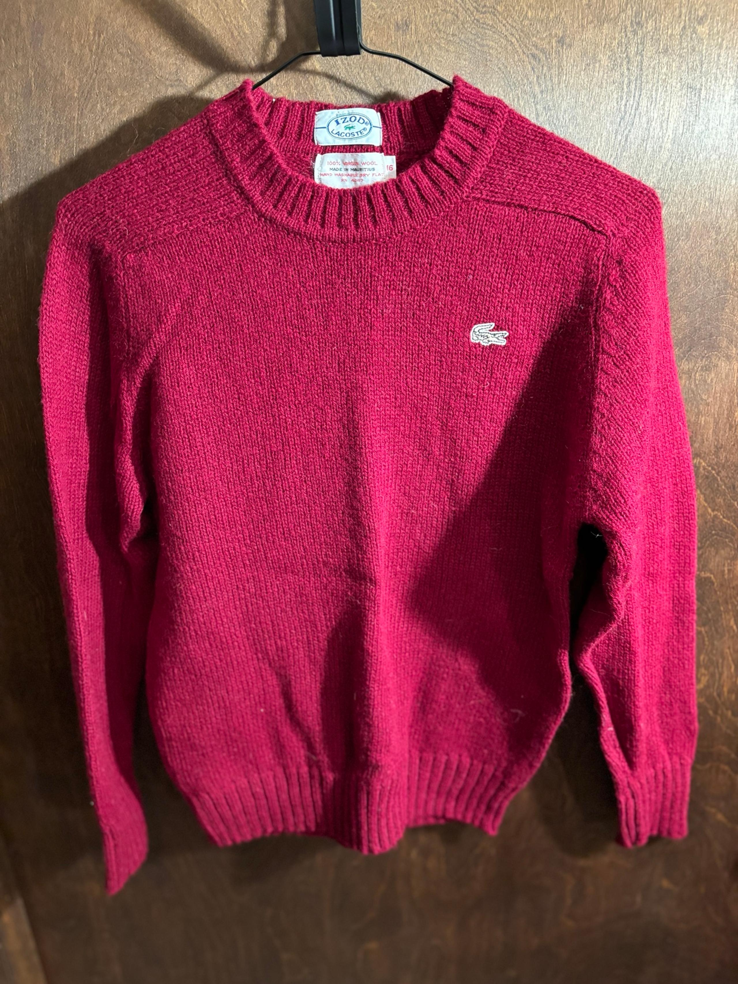 Vintage IZOD LACOSTE  Wool Sweater Boys size 16