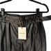 WHO WHAT WEAR Faux Leather Belted Black Trouser Pants 4 (Small) NWT