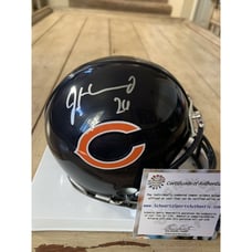 Jordan Howard Autographed/Signed Mini Helmet Schwartz Chicago Bears B