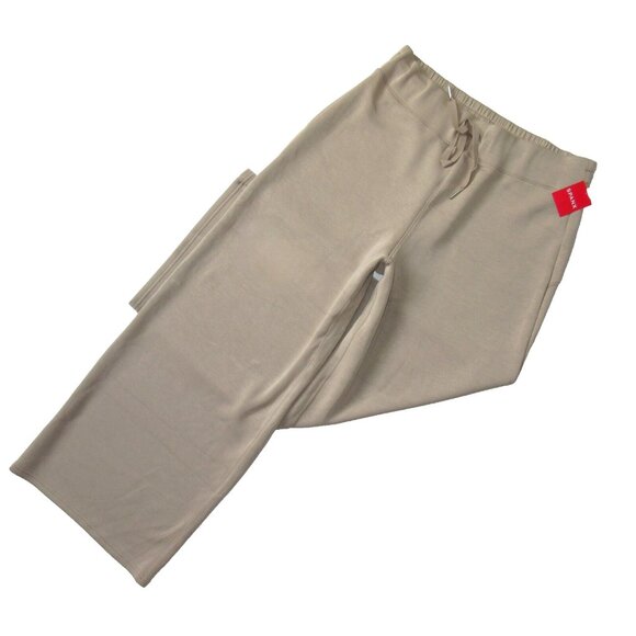 NWT SPANX 50433T AirEssentials Wide Leg Cropped in Fawn Airluxe Pants 1X Tall