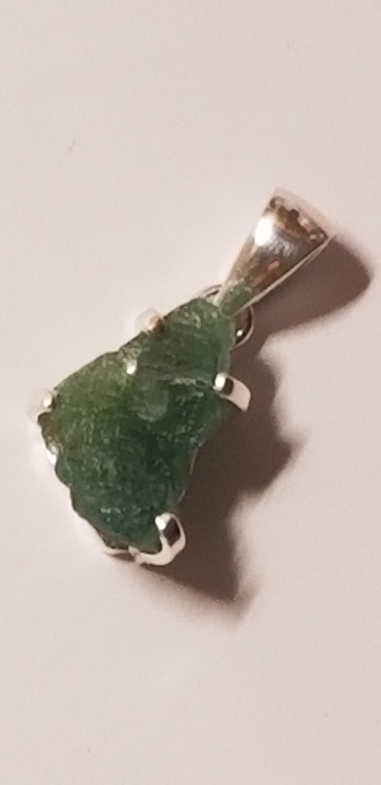 Natural Emerald Rough Pendant