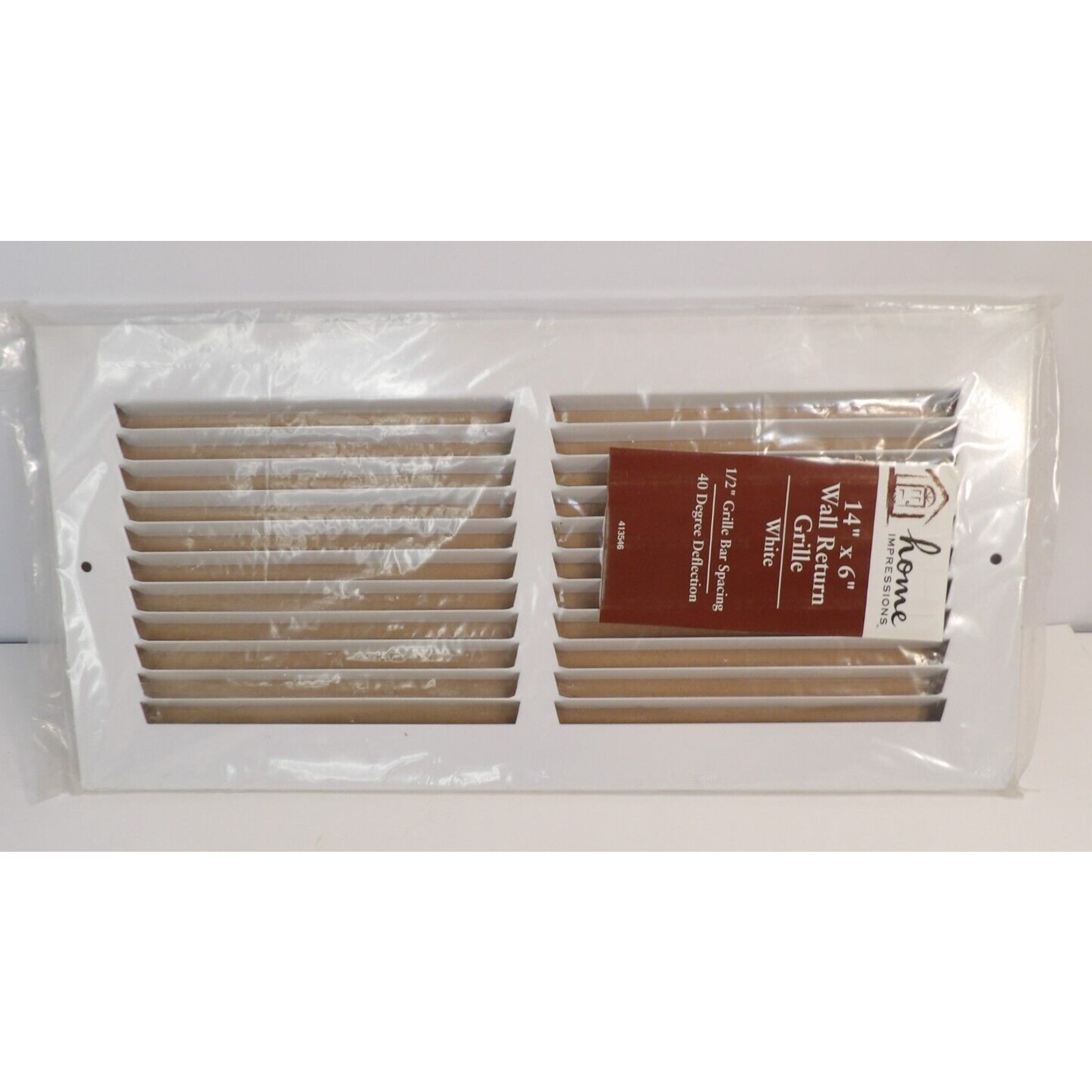Lor of 6 Home Impressions 14 in X 6 in - Wall Return Grille in White