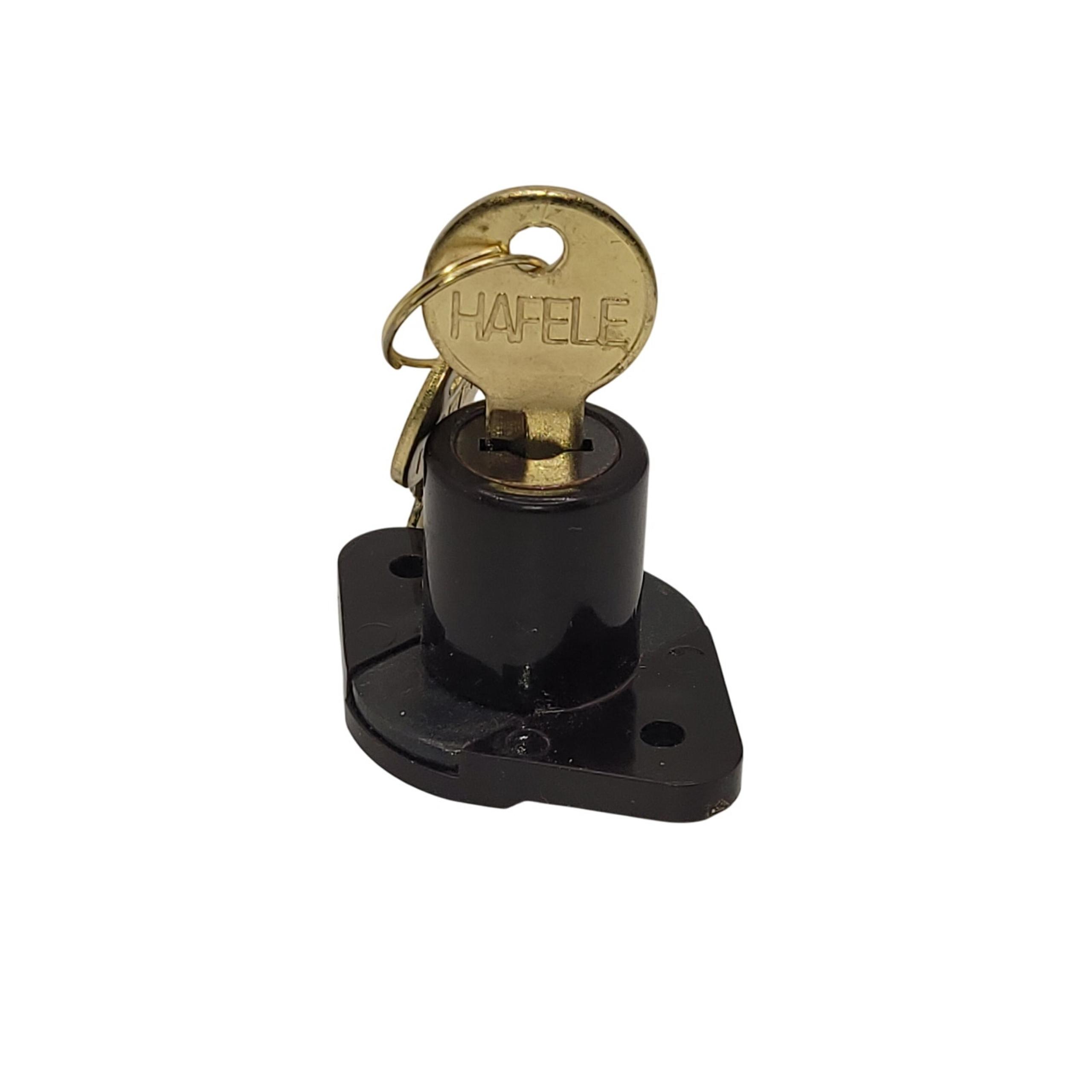 Dark Brown Cabinet Drawer Deadbolt lock replacement NOS two keys & screws