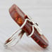 Amber Abstract Statement Ring Sterling Silver Size 10 Artisan