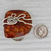 Amber Abstract Statement Ring Sterling Silver Size 10 Artisan