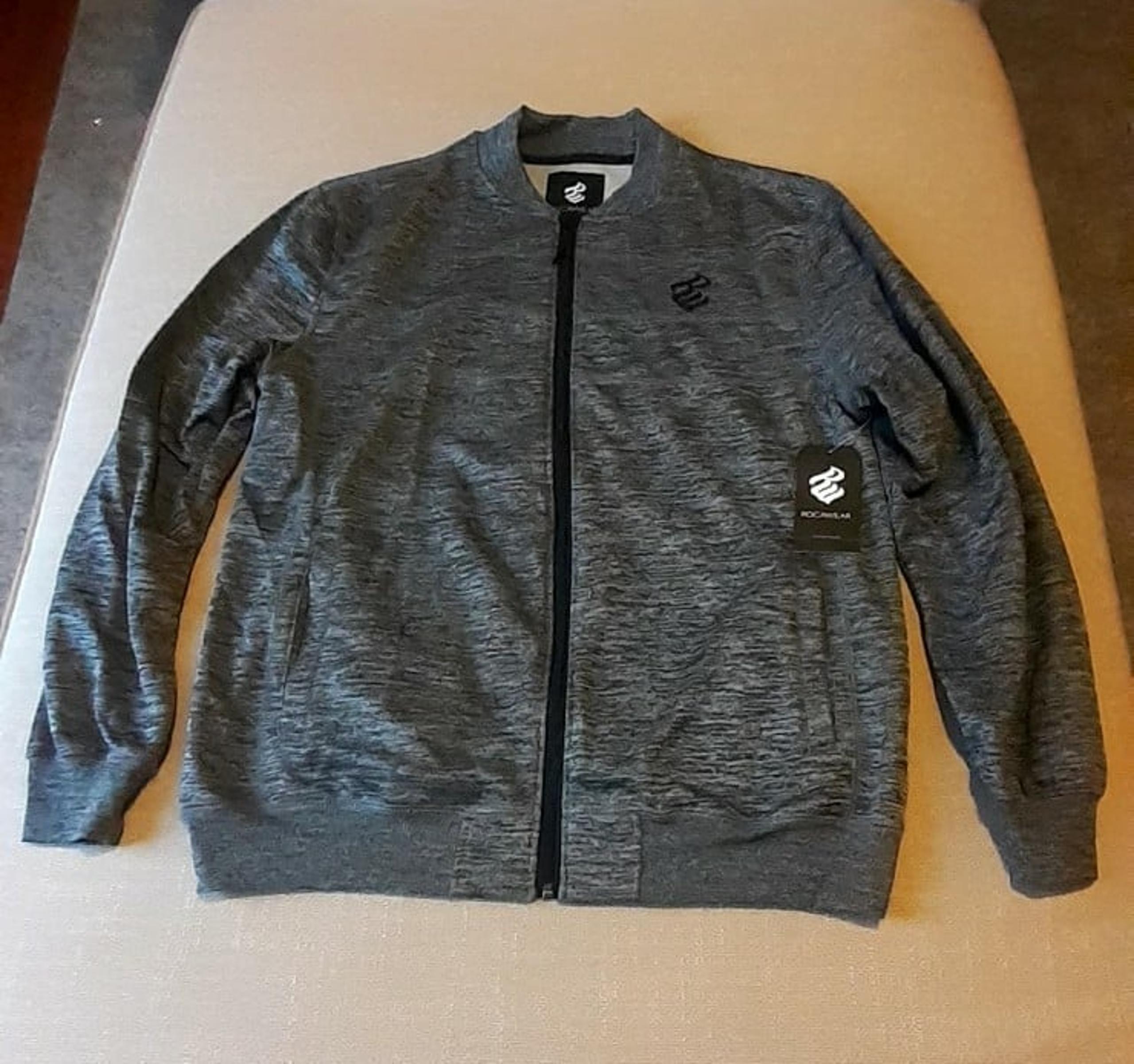 Mens Medium New Rocawear Prime Time Light Jacket Grey