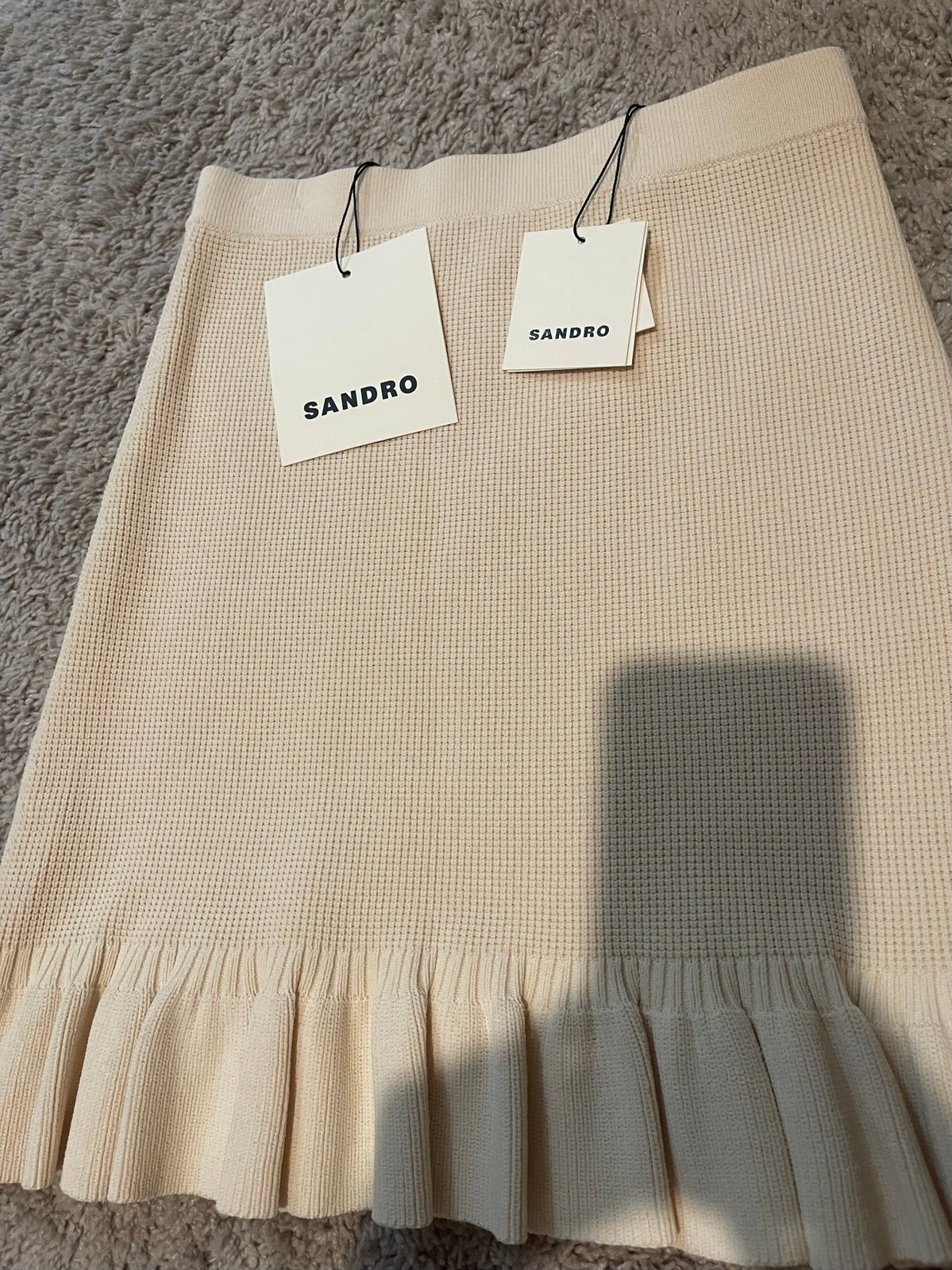 Sandro waffle knit skirt new with tag