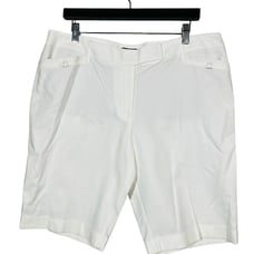 NEW! WHBM Smooth Stretch Bermuda Shorts White - 14