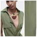 NWT. Zara Khaki 100% Cotton Straight Leg Cargo Long Jumpsuit. Size XL.