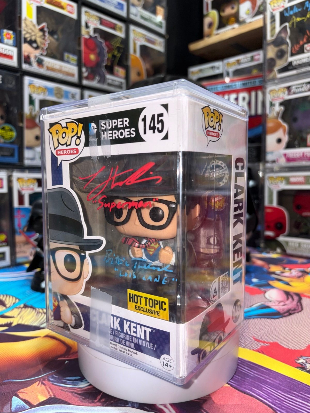 Clark Kent 145 double signed Funko Pop