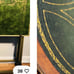 Antique 2 Tier End Tables w/ Embossed Leather Tops