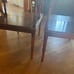 Antique 2 Tier End Tables w/ Embossed Leather Tops
