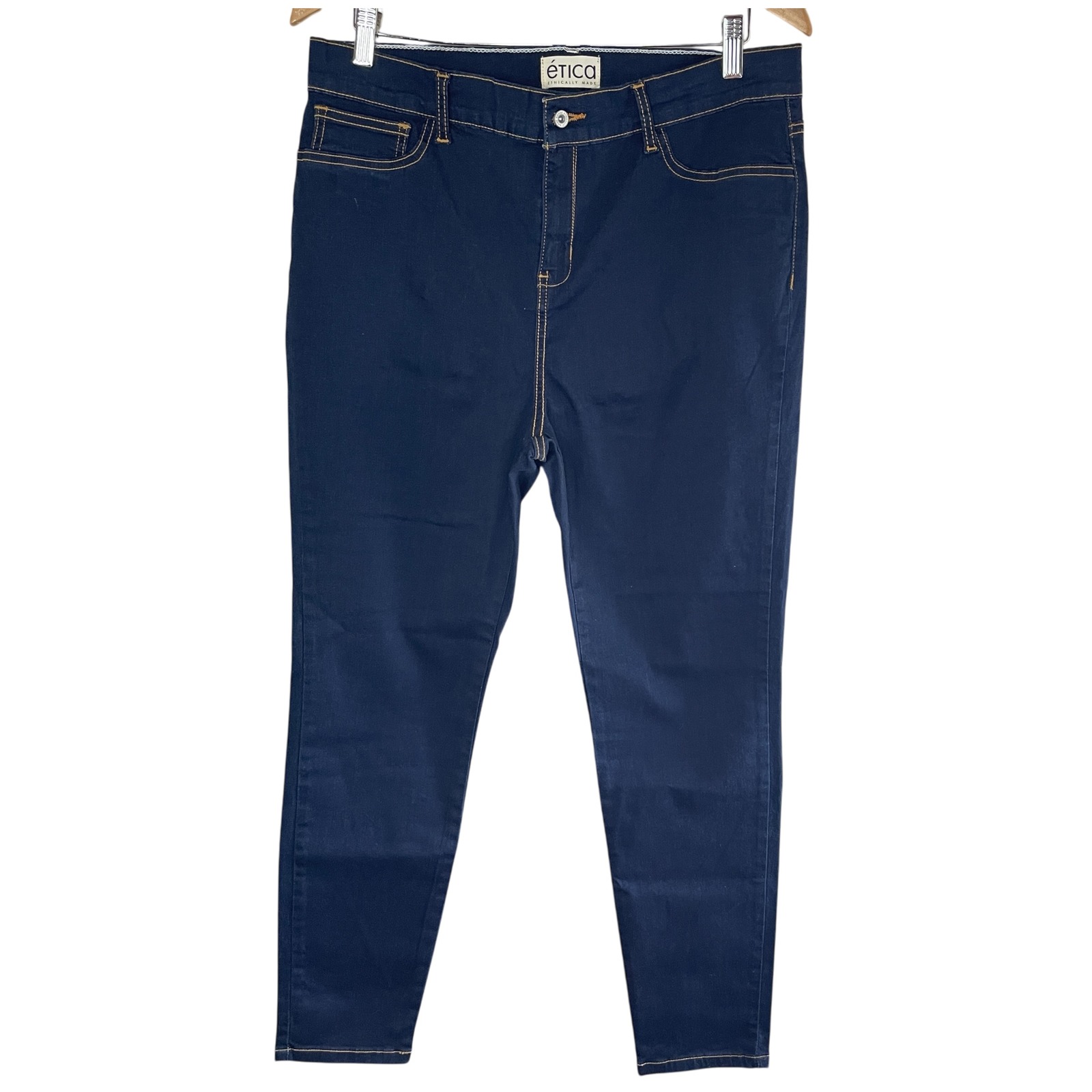 NWT ETICA Dark Blue Wash High Rise Skinny Jeans, 32/33