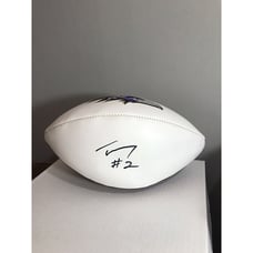 TYLER HUNTLEY SIGNED FOOTBALL BALTIMORE RAVENS Logo Autographed