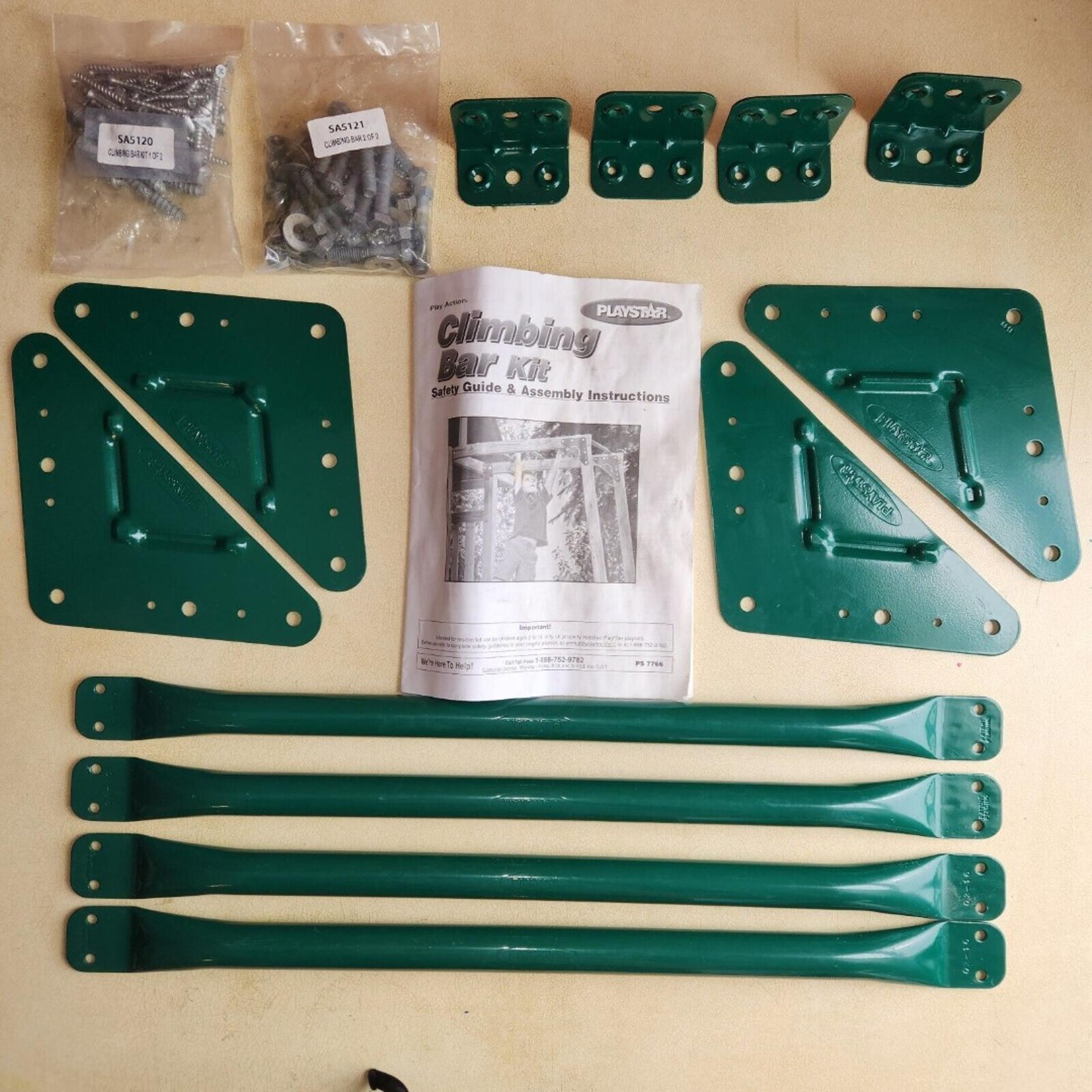PlayStar Climbing Bar Kit with Easy-to-Install Hardware-NEW OPEN BOX