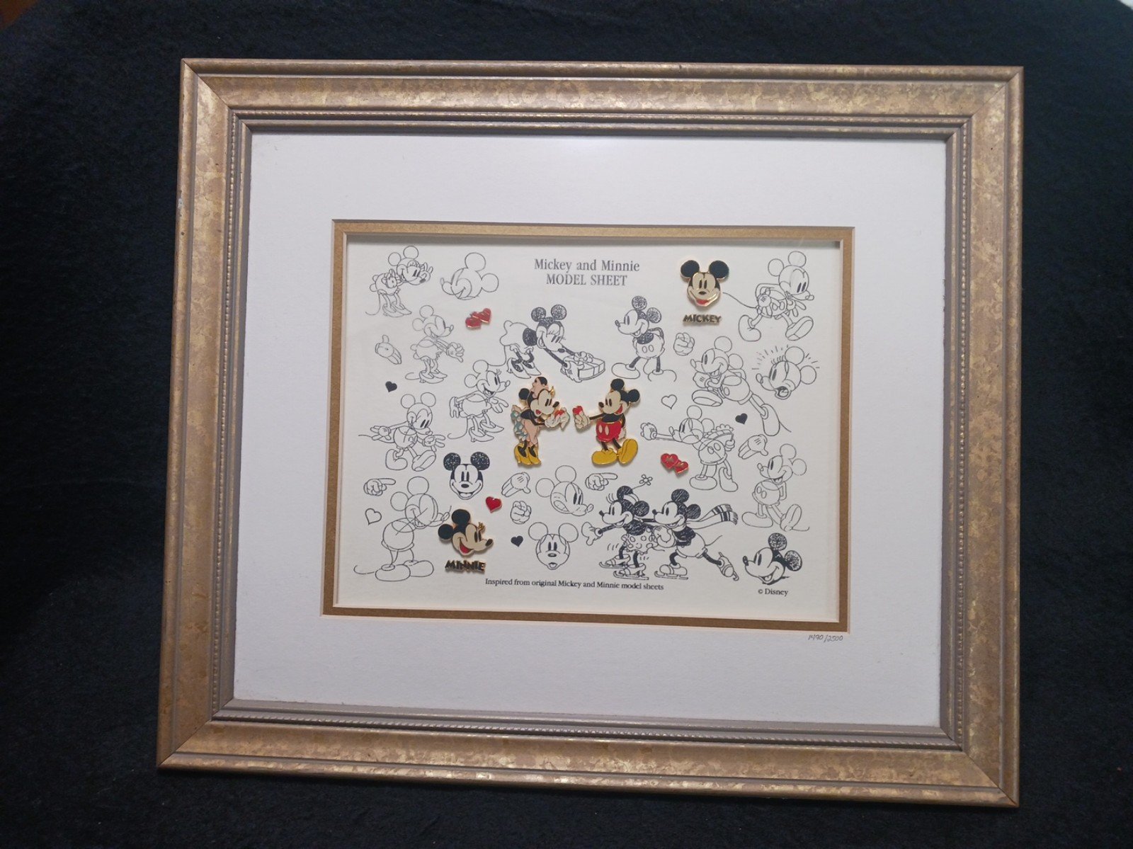 Mickey & Minnie  model  sheet  limited edition
