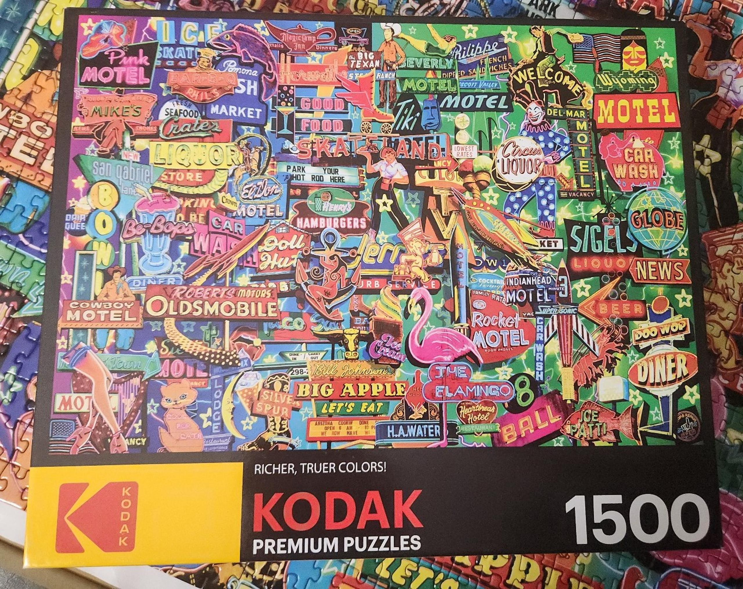Kodak Cra-Z-Art 1500 piece puzzle Neon Signs Puzzle