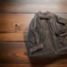 Breman's Studio Men Vintage Dark Grey Sherpa Lined Leather Coat USA 2xl