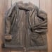 Breman's Studio Men Vintage Dark Grey Sherpa Lined Leather Coat USA 2xl
