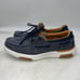 OrthoComfoot Shoes Mens 6.5 Lace up Casual Canvas Loafers Arch Support Blue