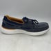 OrthoComfoot Shoes Mens 6.5 Lace up Casual Canvas Loafers Arch Support Blue