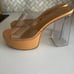 Larroude clear dilly mule Heels
