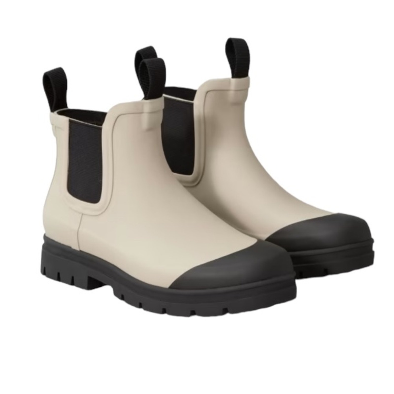 EVERLANE Women’s Ankle Rubber Rain Chelsea Boot in stone-Size 5