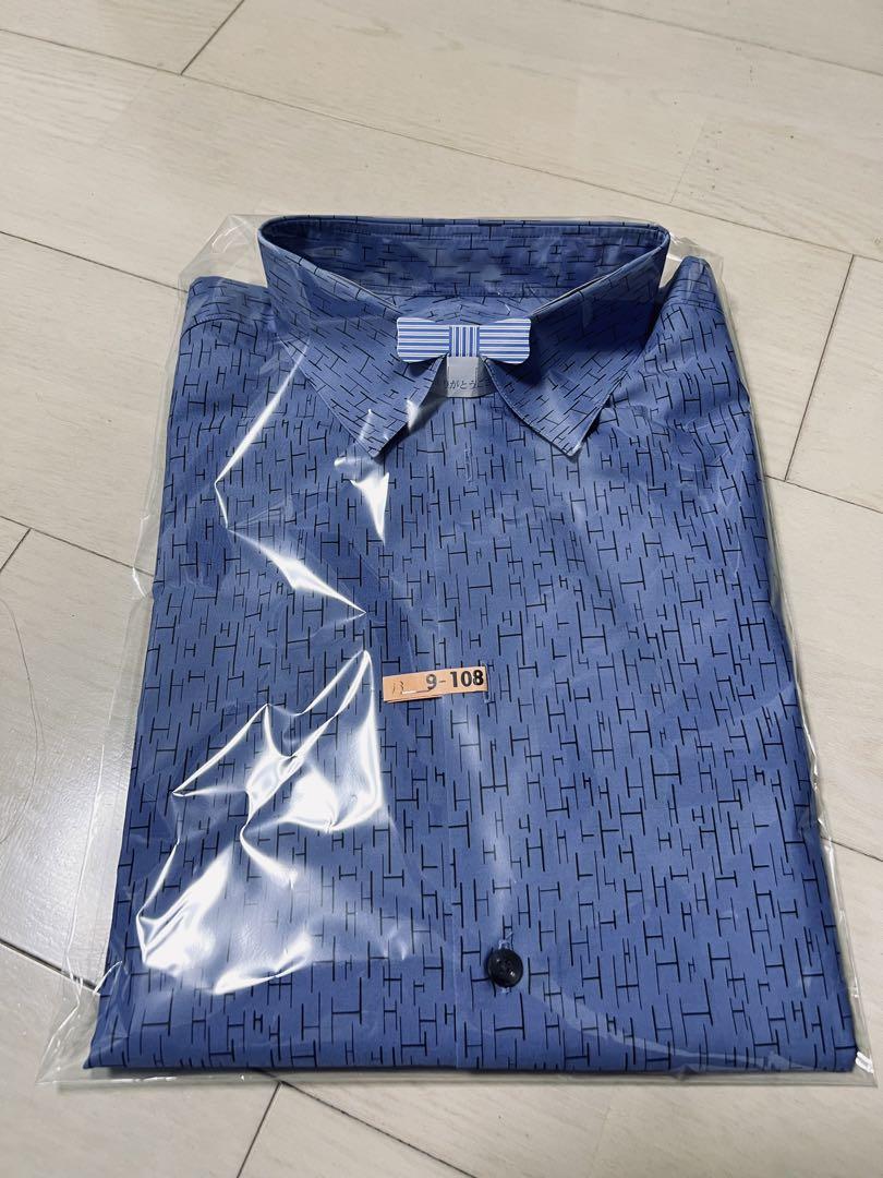 HERMES Long Sleeve Shirt Men's Blue Shirt 41/16