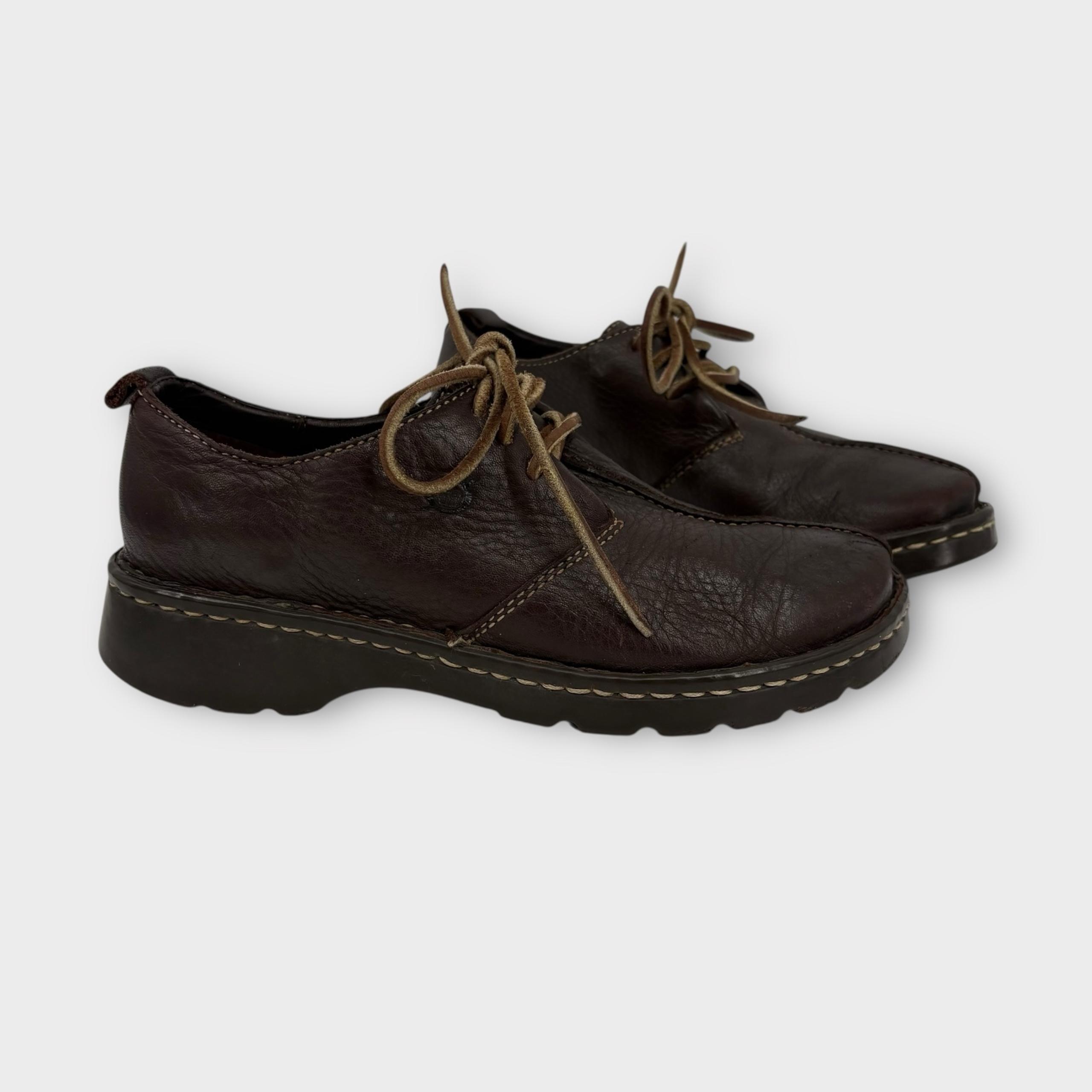 Born Leather Lace-up Oxford Shoes in Brown Women’s Size 6