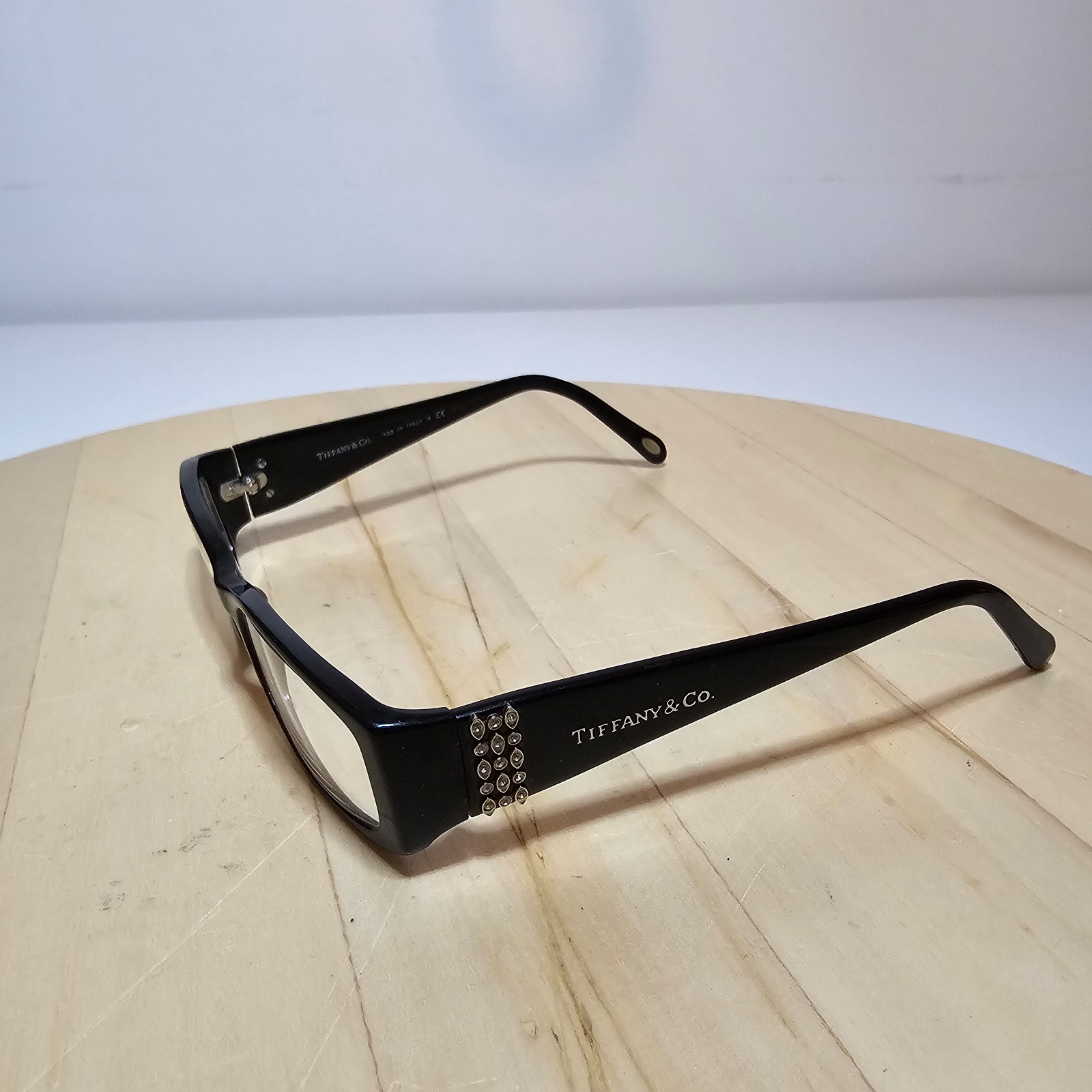 Tiffany & Co. TF 2002-B 8001 Square Black Crystals Eyeglasses Frame 51□15 135 un