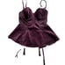 Victoria Secrets Bustier Corset with Tulle Wine Colored Garter Straps 36C NWOT