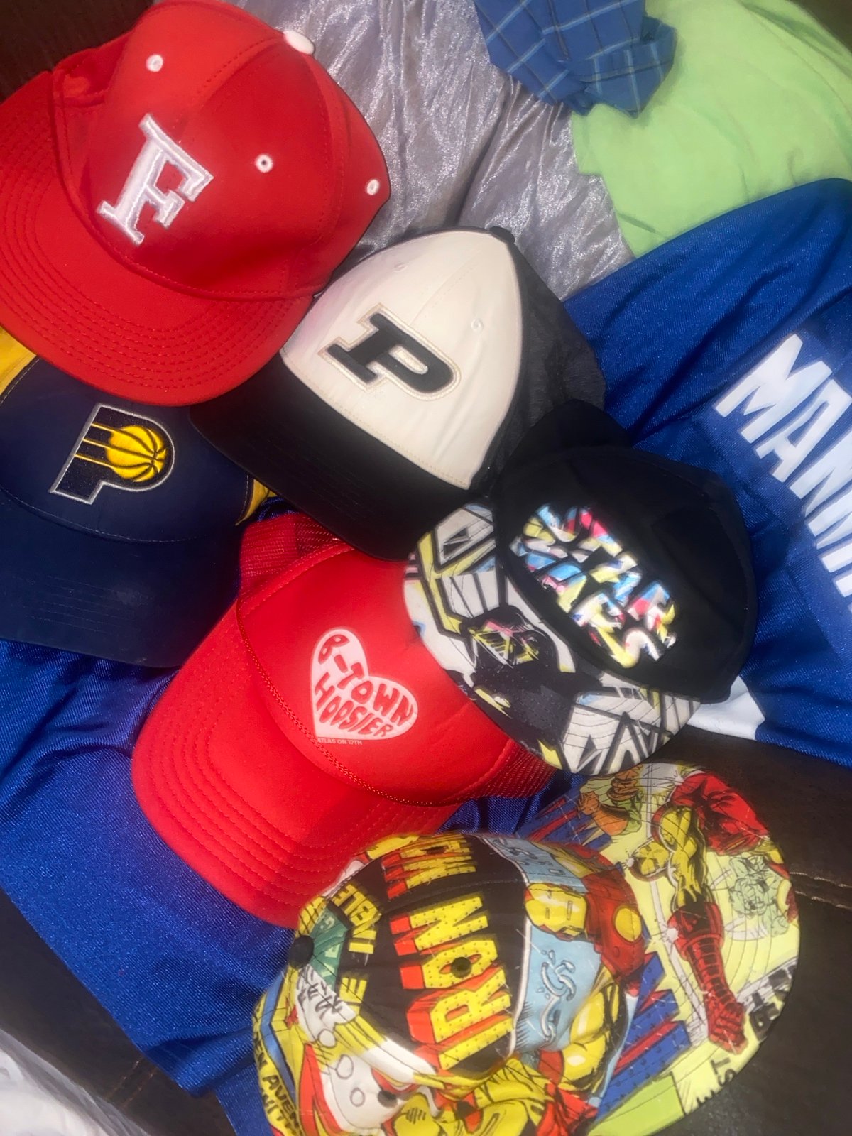 Six Iron Man Purdue Pacers don’t know what the F head is who’s your hat inr Wars