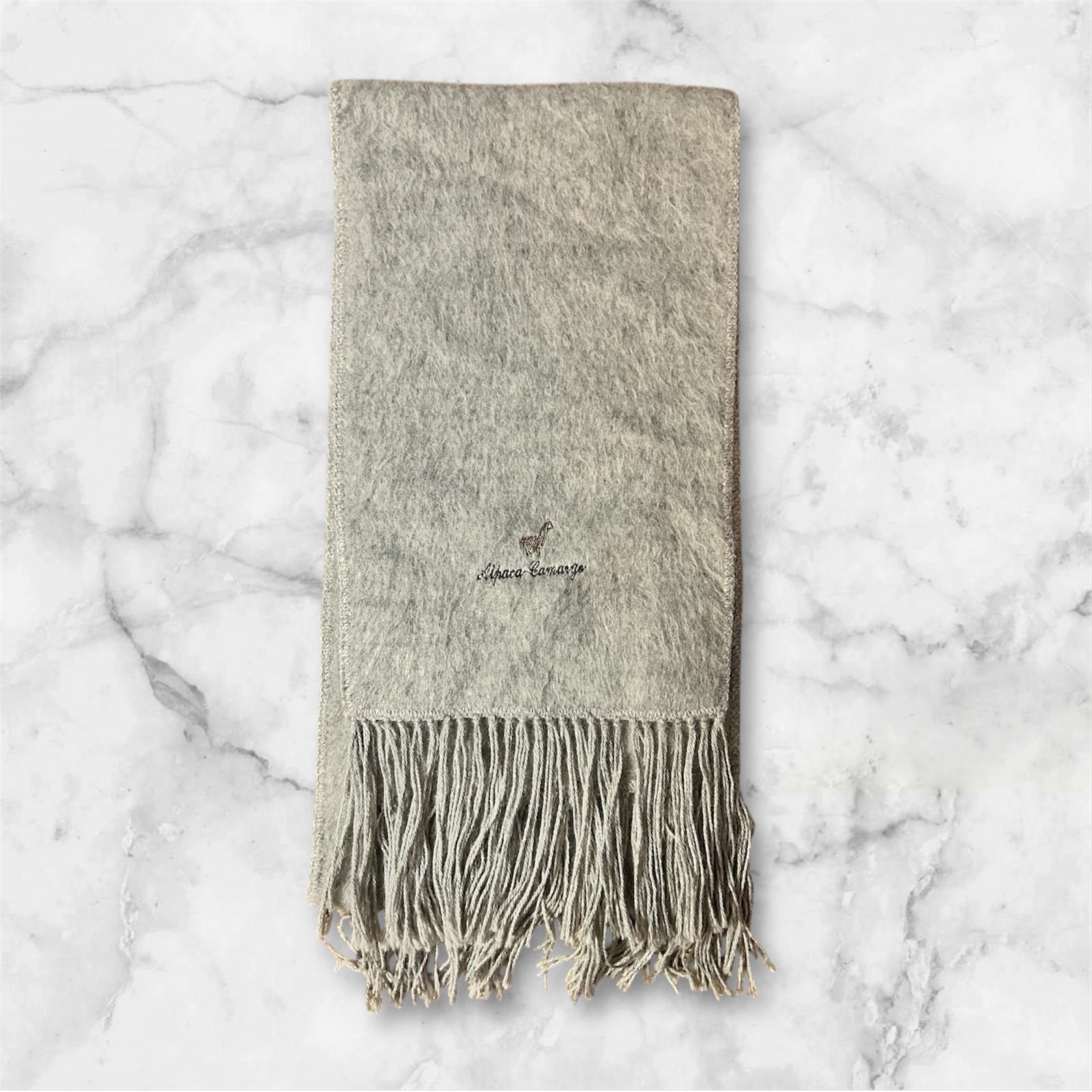Alpaca Camargo alpaca scarf soft gray nwot