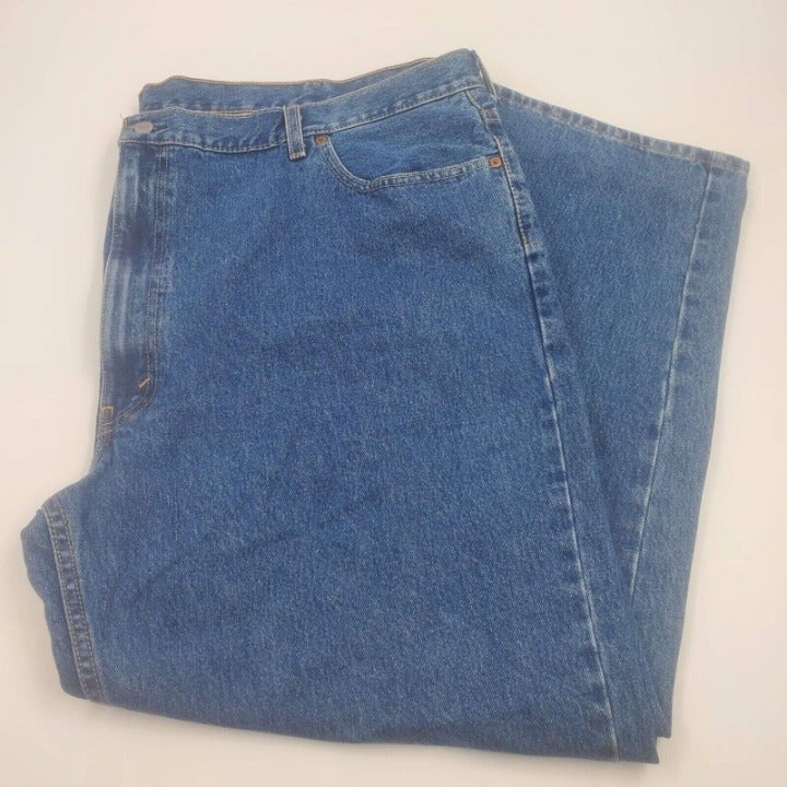 Levi's 550 Men's Big & Tall Relaxed Fit Denim Blue Jeans 52x30 EUC