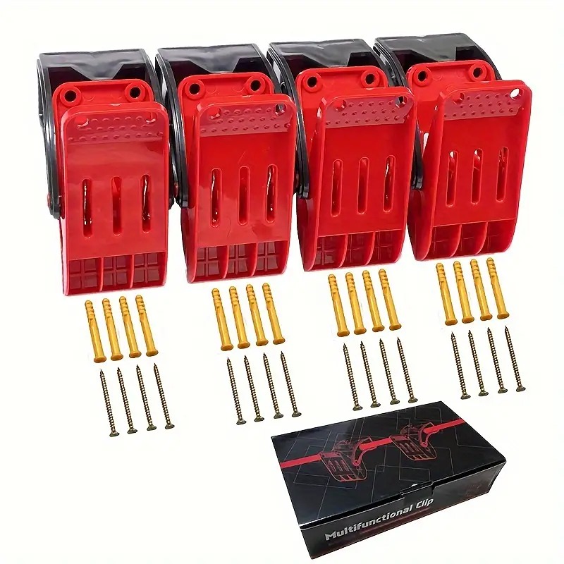 Car Wash Shop Essentials: 4-Pack Multi-functional Wall-mounted Clips