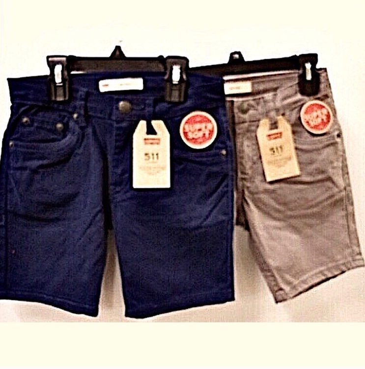 LEVIS Blue & Grey Boys 7 Shorts Bundle