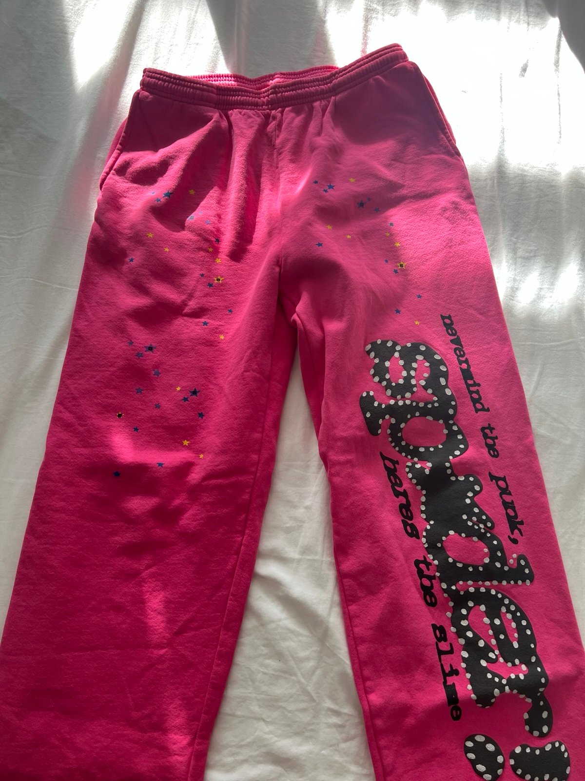 P*nk! Dark Pink Sp5der Sweatpant
