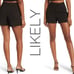 NEW Likely Hutton Black Scallop Hem Shorts