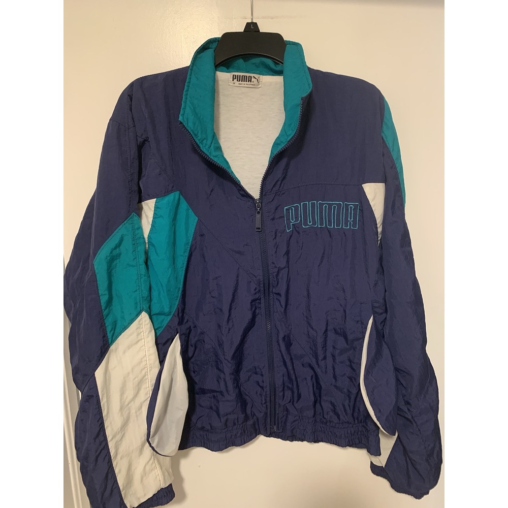 Vintage Puma Windbreaker Track Jacket Size Med