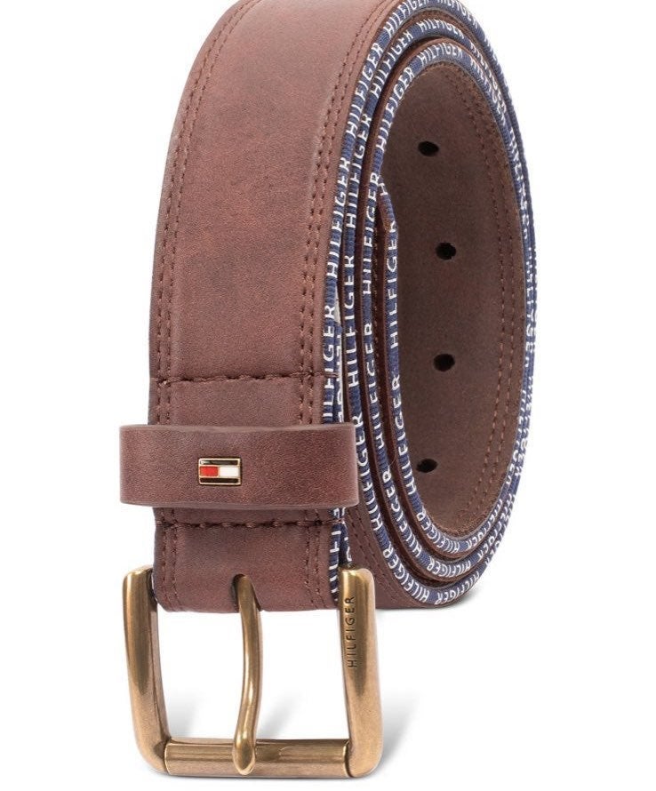 Tommy Hilfiger Mens Faux Leather Belt X