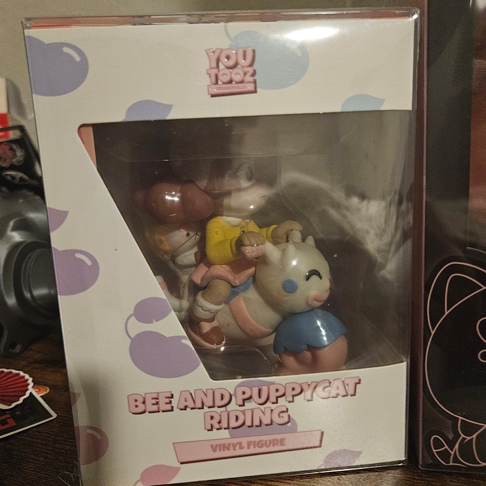 Three bee and puppy cat collectables