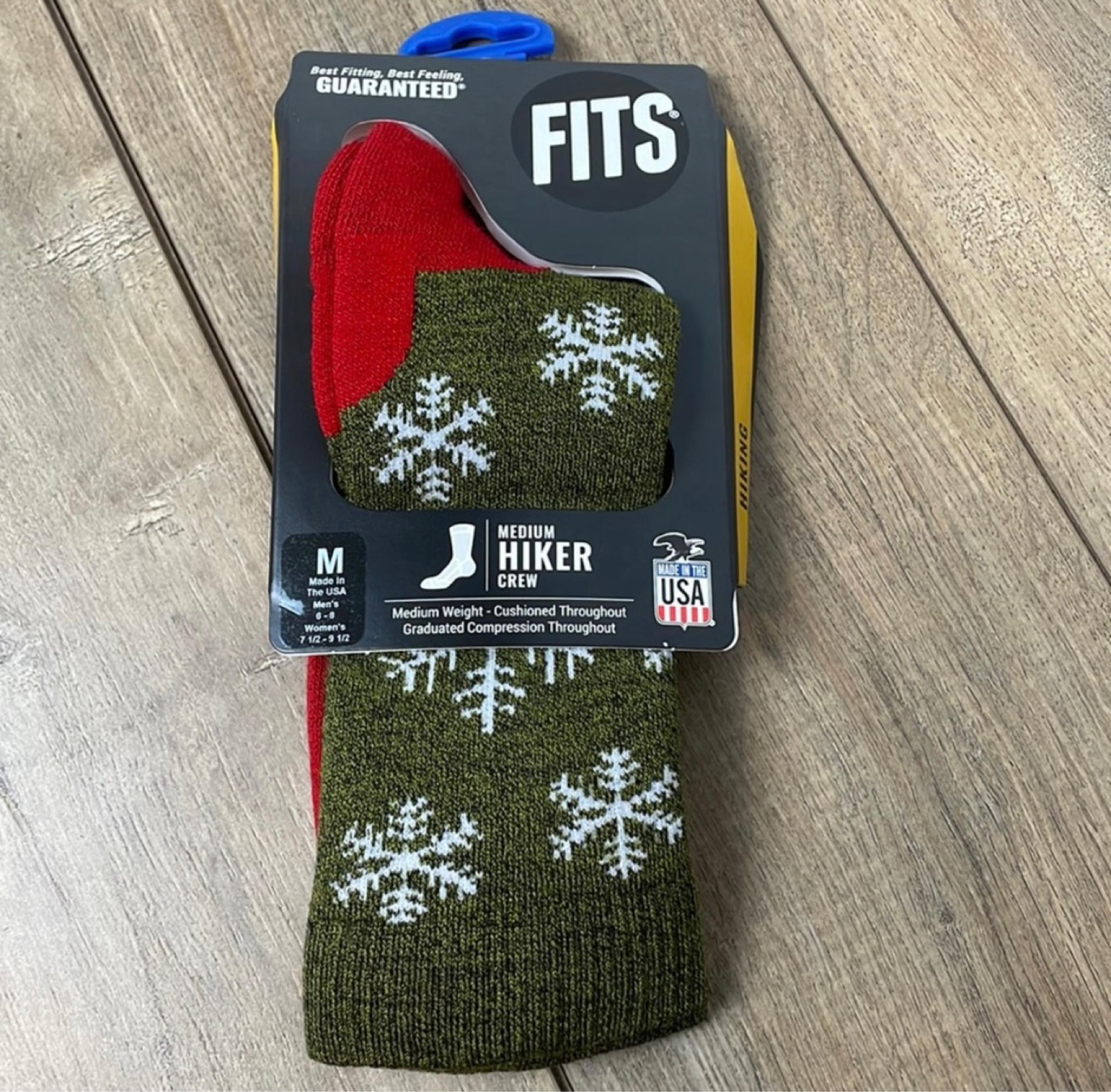 New Unisex Fits Medium Forest Red Hiker Socks Size M Women’s 7.5-9.5 Men’s 6-8