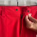 Bogner Fire + Ice red bermuda shorts with pockets, snap & zip closure, size 36?