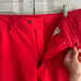 Bogner Fire + Ice red bermuda shorts with pockets, snap & zip closure, size 36?