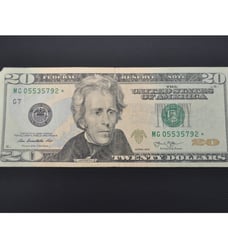 Star Note 2013 Series 20 Bill US Federal Reserve Low Series MC05535792*