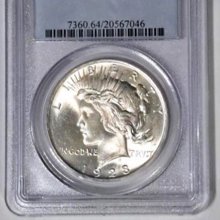 1923 MS-64 Peace Dollar- PCGS - Brilliant and Lustrous - No unsightly dark spots