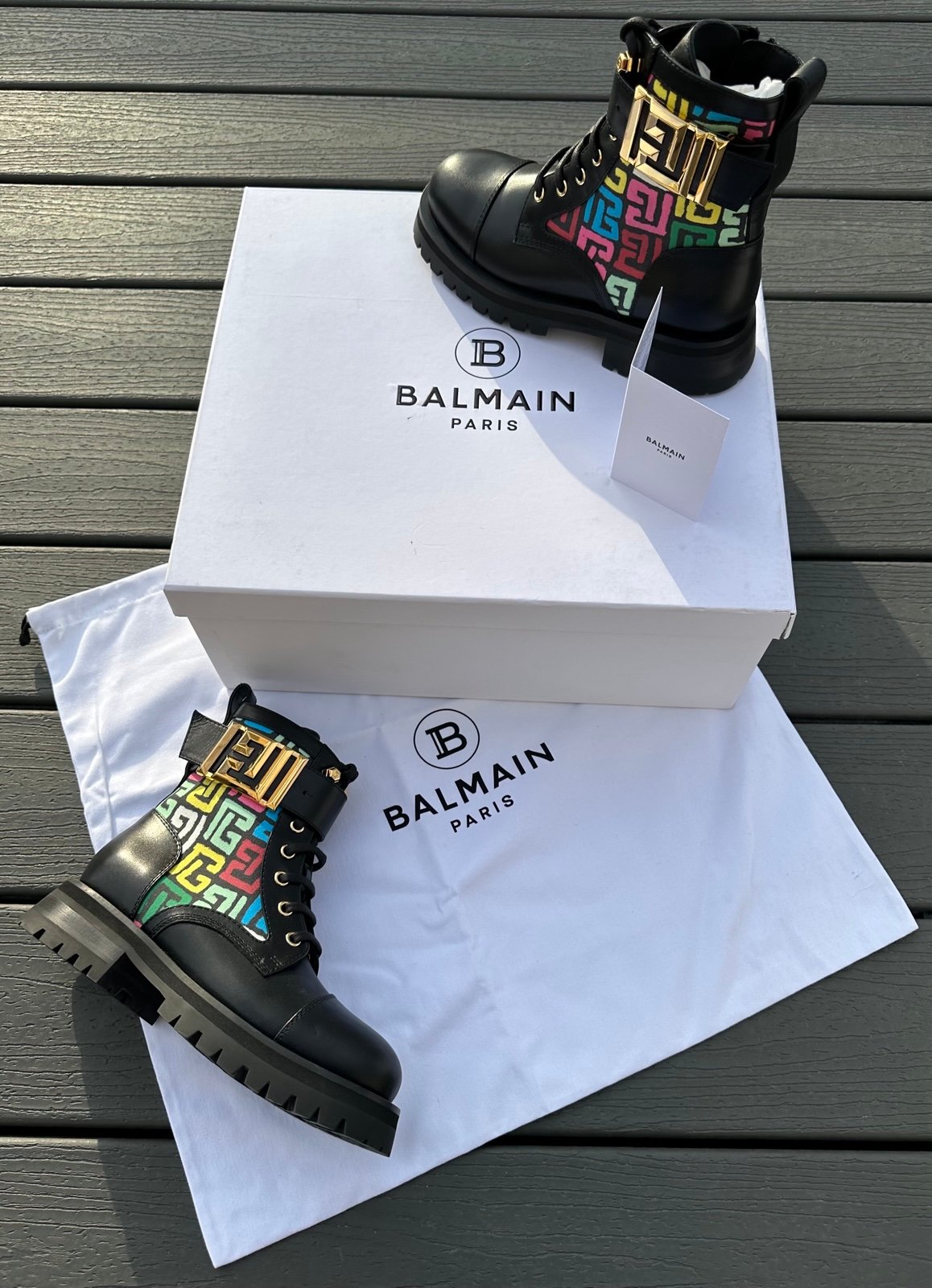 Balmain Paris Ranger Ankle Boot Charlie Army Womens (Size 9) 7DN1TC961 NEW