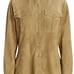 Ralph Lauren Women’s Goat Suede Button Up Long Sleeve Shirt / Jacket - Tan - S