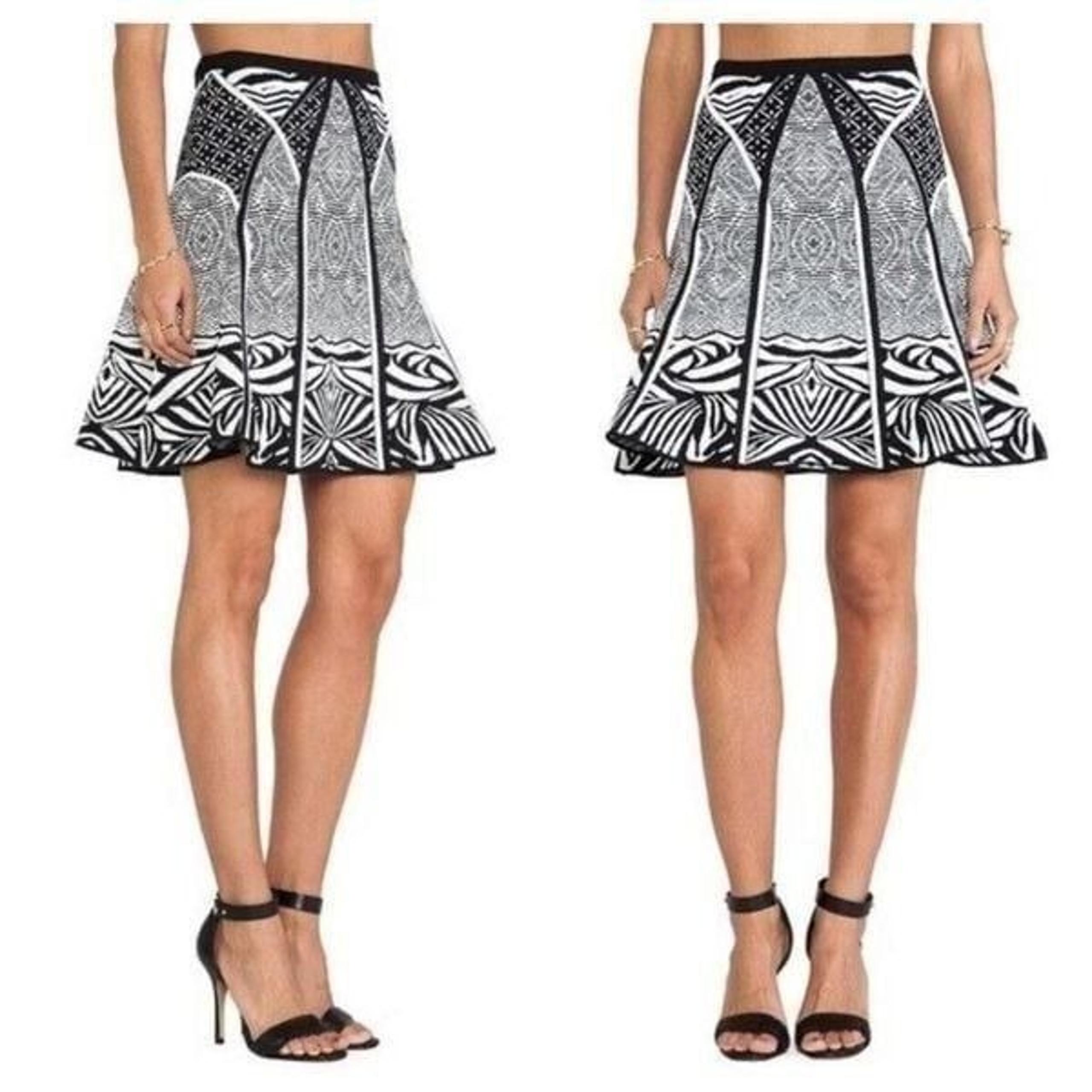 Diane von Furstenberg Samara Zebra Tattoo Skirt S