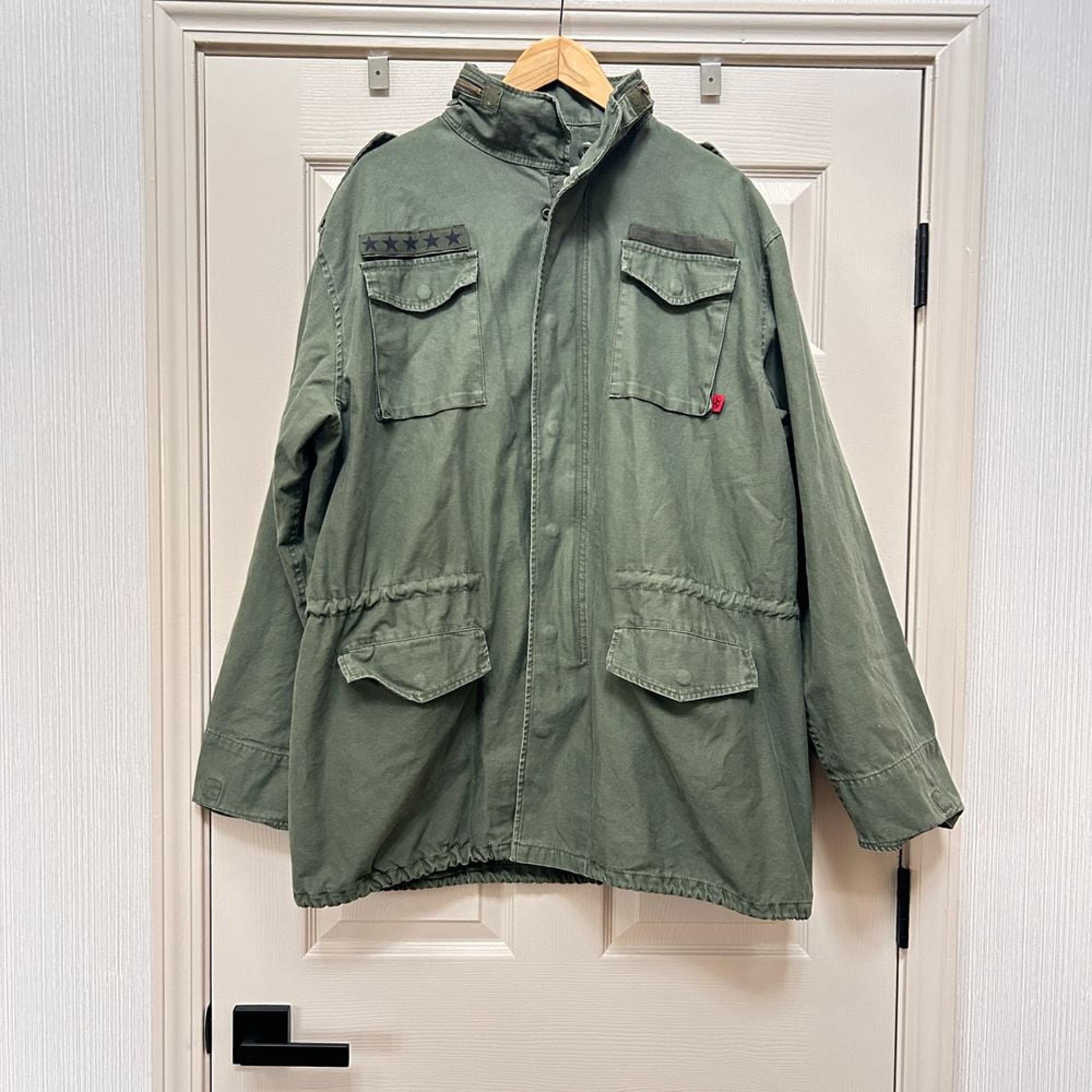 U.S Army Men's Field Coat 100% Cotton Olive Green - Size XL Regular